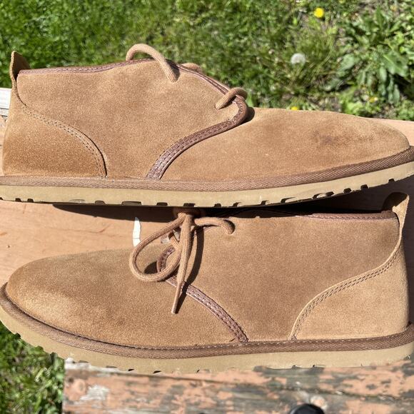 UGG Maksim Men\'s Chukka Boots Suede Sheepskin Lined Size 10 Tamarind Brown main image 8